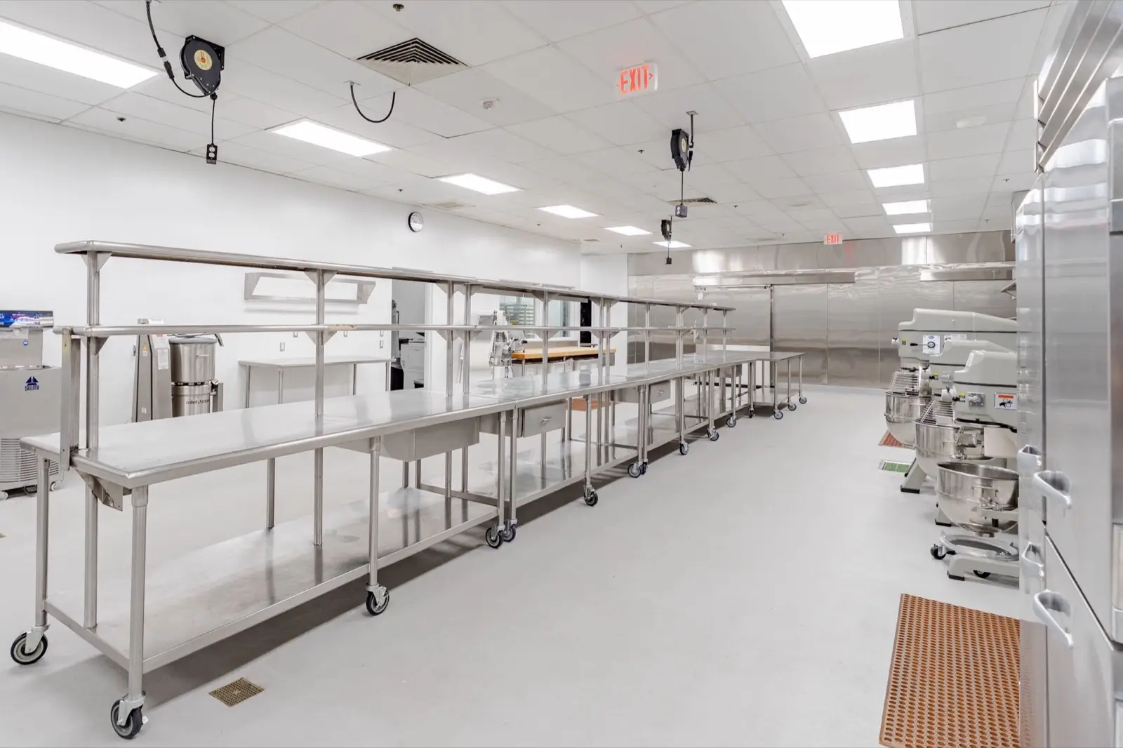 Stainless commercial kitchen interior buildout